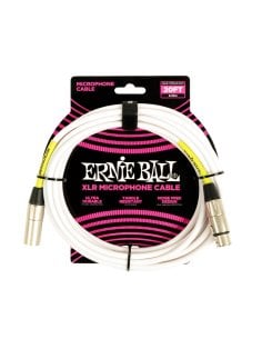 Ernie Ball 6389 Cavo Microfonico PVC bianco 6 m
