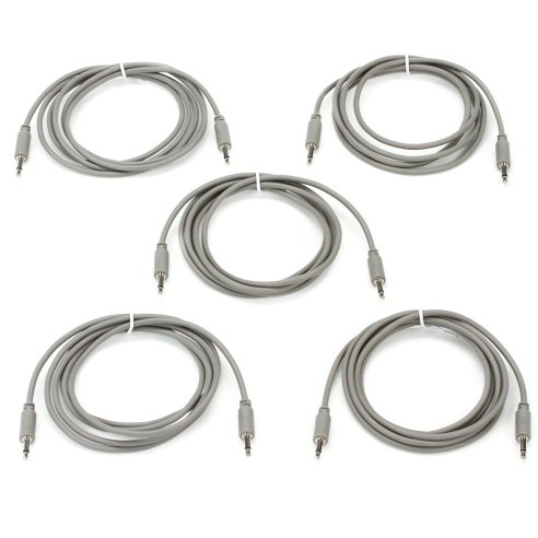 BLACK MARKET MODULAR PATCH CABLE 150 CM. 5-PACK GREY