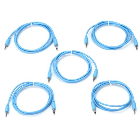 BLACK MARKET MODULAR PATCH CABLE 100 CM. 5-PACK BLUE