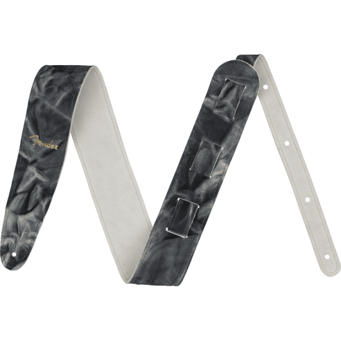 FENDER STRAP TIE DYE LEATHER BLACK