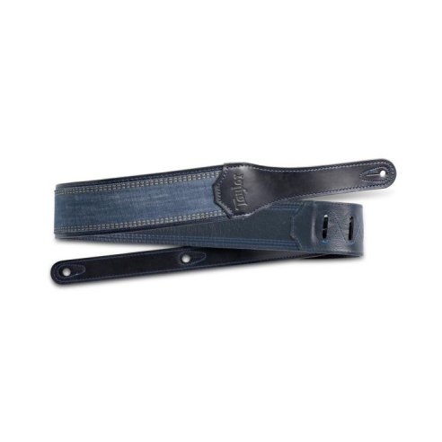 TAYLOR STRAP BLUE DENIM NAVY LEATHER EDGES 2.5"