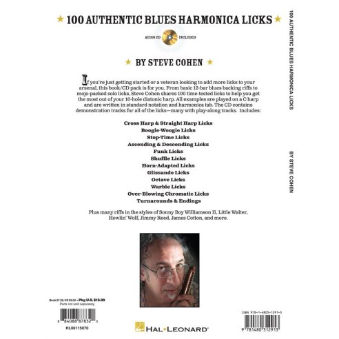 100 AUTHENTIC BLUES HARMONICA LICKS