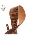 MAGRABO' HOLES HC EMBOSSED CROCO LUX MARRONE CHIARO 8CM