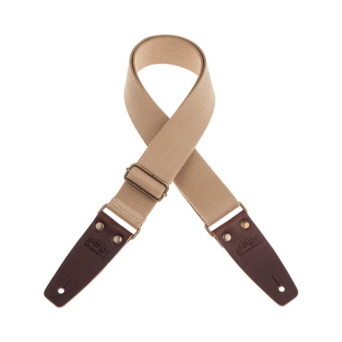 MAGRABO' STRIPE SC ENTRY BEIGE 5 CM TERMINALI MARRONE SCURO FIBBIA OTTONE ANTICO