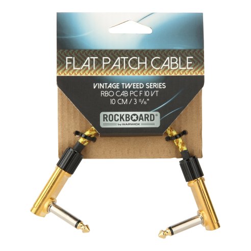 ROCKBOARD FLAT PATCH CABLE VINTAGE TWEED 10 CM.