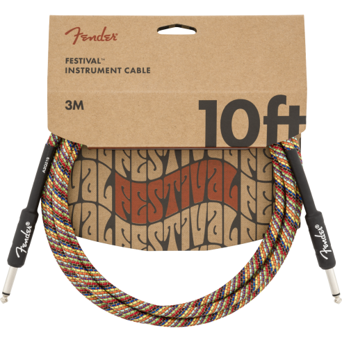 FENDER CABLE 10' RAINBOW