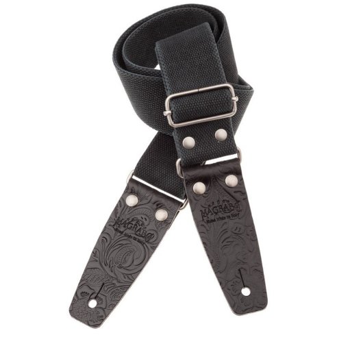 MAGRABO' STRIPE SC ENTRY OLDED NERO 5CM TERMINALI EMBOSS. FLORES NERO  FIBBIA AR