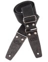 MAGRABO' STRIPE SC ENTRY OLDED NERO 5CM TERMINALI EMBOSS. FLORES NERO  FIBBIA AR