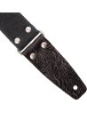 MAGRABO' STRIPE SC ENTRY OLDED NERO 5CM TERMINALI EMBOSS. FLORES NERO  FIBBIA AR