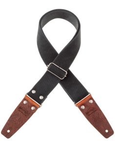 MAGRABO' STRIPE SC ENTRY OLDED NERO 5CM TERMINALI EMBOSS. FLORES MARRONE