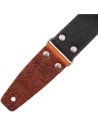 MAGRABO' STRIPE SC ENTRY OLDED NERO 5CM TERMINALI EMBOSS. FLORES MARRONE
