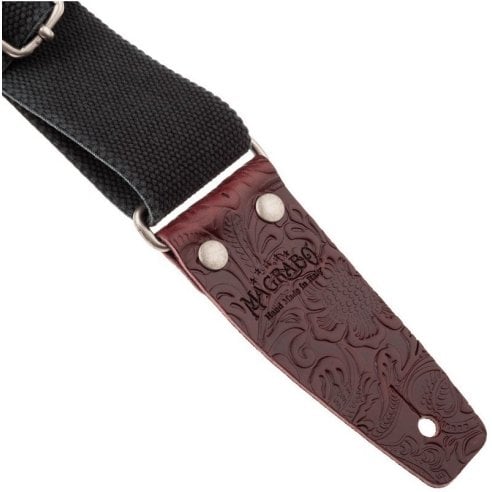 MAGRABO' STRIPE SC ENTRY OLDED NERO 5CM TERMINALI EMBOSS. FLORES BORDEAUX