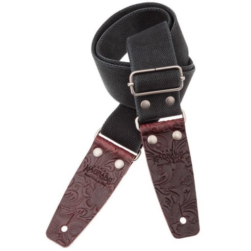 MAGRABO' STRIPE SC ENTRY OLDED NERO 5CM TERMINALI EMBOSS. FLORES BORDEAUX