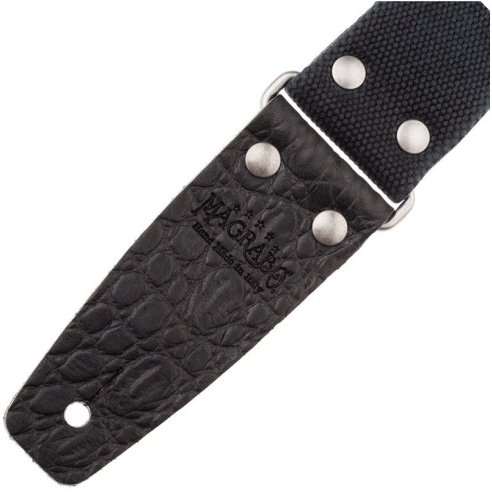 MAGRABO' STRIPE SC ENTRY OLDED NERO 5CM TERMINALI EMBOSS. COCCO PROS NERO