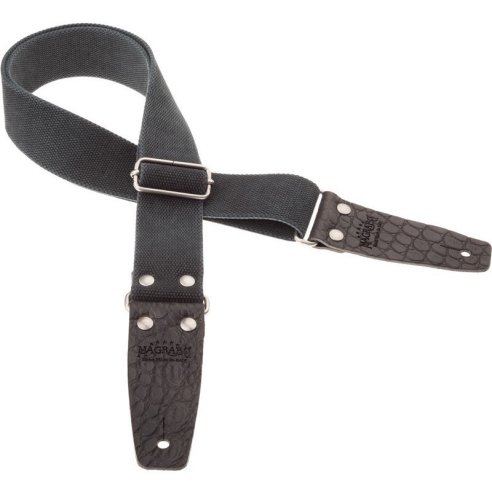 MAGRABO' STRIPE SC ENTRY OLDED NERO 5CM TERMINALI EMBOSS. COCCO PROS NERO
