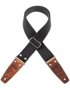 MAGRABO' STRIPE SC ENTRY OLDED NERO 5CM TERMINALI EMBOSS. COCCO PROS MARRONE