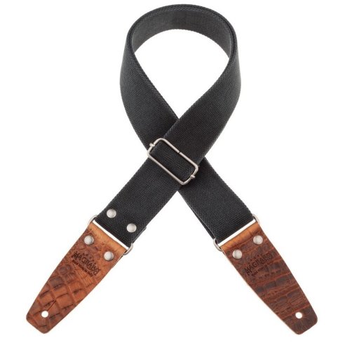 MAGRABO' STRIPE SC ENTRY OLDED NERO 5CM TERMINALI EMBOSS. COCCO PROS MARRONE