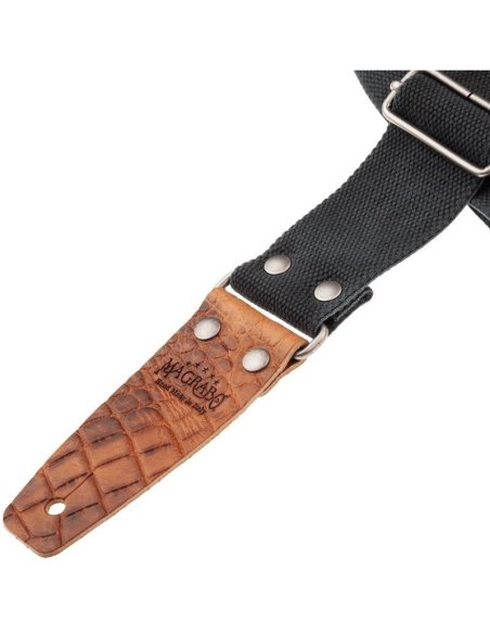 MAGRABO' STRIPE SC ENTRY OLDED NERO 5CM TERMINALI EMBOSS. COCCO PROS MARRONE MAGRABO' STRIPE SC ENTRY OLDED NERO 5CM TERMINALI EMBOSS. COCCO PROS MARRONE