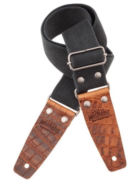 MAGRABO' STRIPE SC ENTRY OLDED NERO 5CM TERMINALI EMBOSS. COCCO PROS MARRONE MAGRABO' STRIPE SC ENTRY OLDED NERO 5CM TERMINALI EMBOSS. COCCO PROS MARRONE