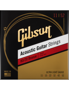 GIBSON SAG-BRW11 11/52 80/20 BRONZE ACOUSTIC GUITAR STRINGS