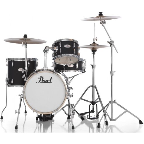PEARL MDT564/C-D752 MIDTOWN 4PC COMPACT SET MATTE ASPHALT BLACK