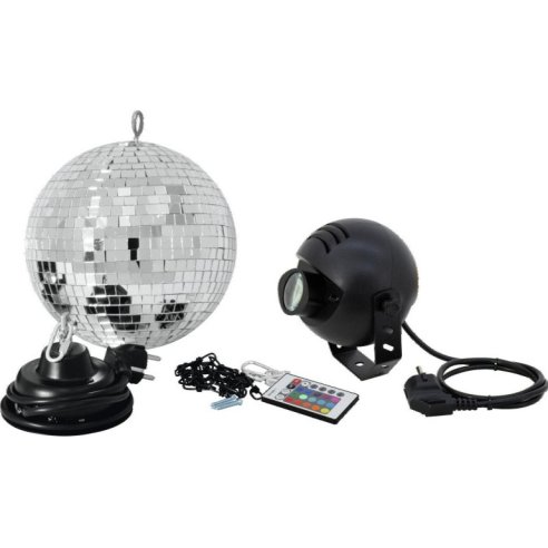 EUROLITE MIRROR BALL SET 20 CM + SPOT