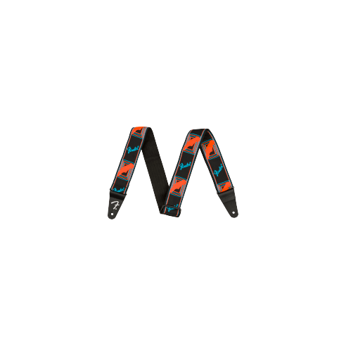 FENDER STRAP NEON MONOGRAM BLUE/ORANGE