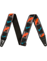 FENDER STRAP NEON MONOGRAM BLUE/ORANGE