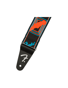 FENDER STRAP NEON MONOGRAM BLUE/ORANGE 2