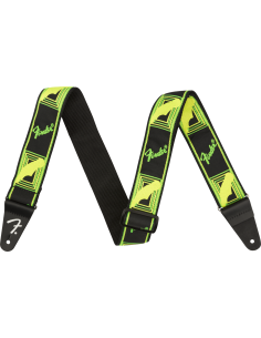 FENDER STRAP NEON MONOGRAM GREEN/YELLOW