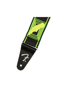FENDER STRAP NEON MONOGRAM GREEN/YELLOW 2