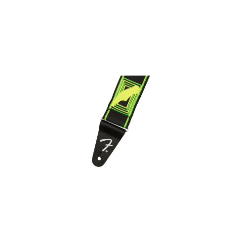 FENDER STRAP NEON MONOGRAM GREEN/YELLOW
