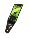 FENDER STRAP NEON MONOGRAM GREEN/YELLOW