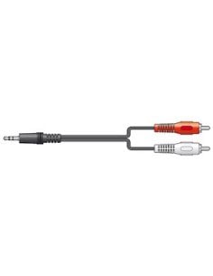 Vonyx CX400-2 Cable 3.5St.-2RCA M 2.5mBlk
