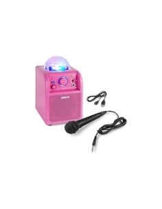 Vonyx SBS50P BT Karaoke Sp Mic LED PINK