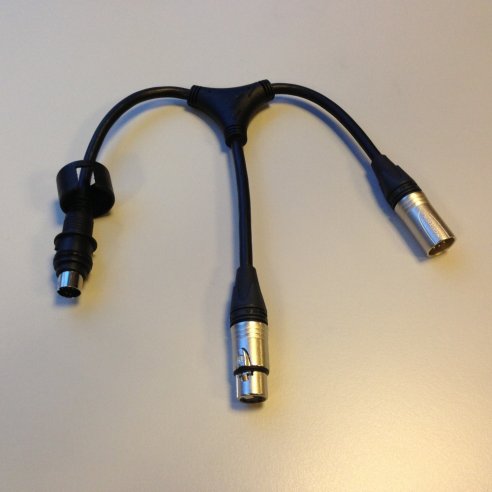 MARTIN Power+data in cable tripix/XLR5-XLR4 0,25m.