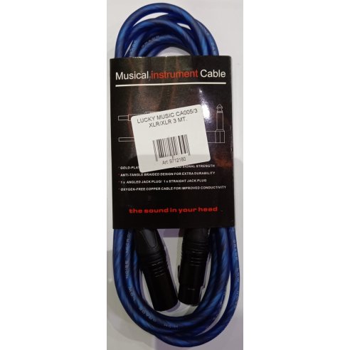LUCKY MUSIC CA005/3 XLR/XLR 3 MT.