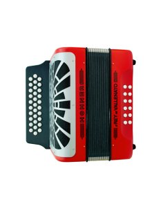 HOHNER EL REY DEL VALLENATO BBEBAB ROSSO SILVER GRILL