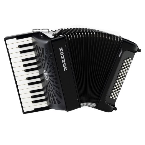 HOHNER BRAVO I 49 F, NERO 2019 (SILENTKEY)