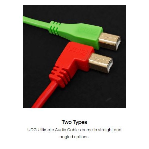 UDG U95004BL - ULTIMATE AUDIO CABLE USB 2.0 A-B BLACK ANGLED 1M