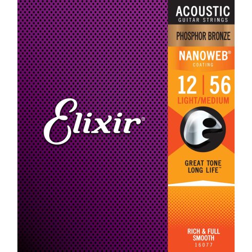 ELIXIR 16077 ACOUSTIC PHOSPHOR BRONZE NANOWEB