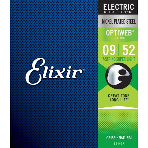 ELIXIR 19007 ELECTRIC NICKEL PLATED STEEL OPTIWEB
