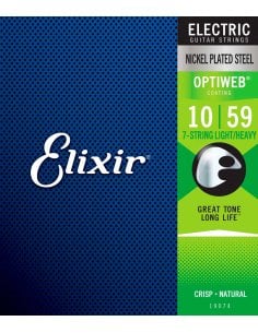 ELIXIR 19074 ELECTRIC NICKEL PLATED STEEL OPTIWEB