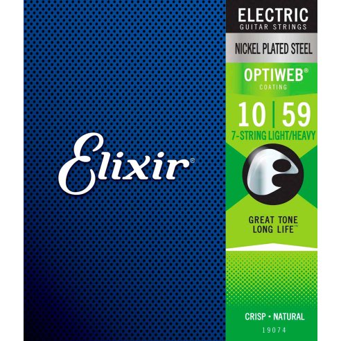 ELIXIR 19074 ELECTRIC NICKEL PLATED STEEL OPTIWEB