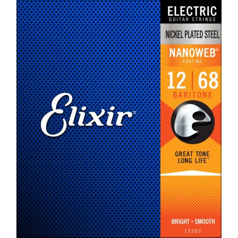 ELIXIR 12302 ELECTRIC NICKEL PLATED STEEL NANOWEB