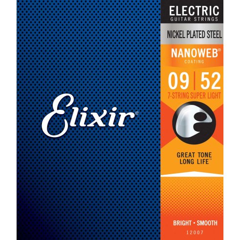 ELIXIR 12007 ELECTRIC NICKEL PLATED STEEL NANOWEB