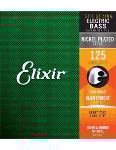 ELIXIR 15425 ELECTRIC BASS NICKEL PLATED STEEL NANOWEB
