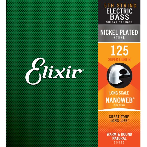 ELIXIR 15425 ELECTRIC BASS NICKEL PLATED STEEL NANOWEB