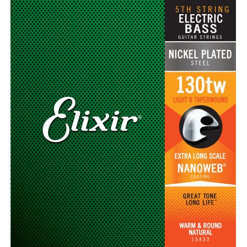 ELIXIR 15433 ELECTRIC BASS NICKEL PLATED STEEL NANOWEB