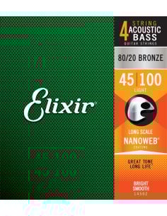 ELIXIR 14502 ACOUSTIC BASS 80/20 BRONZE NANOWEB